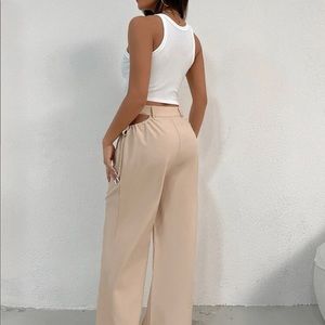 Cut Out Trouser- beige